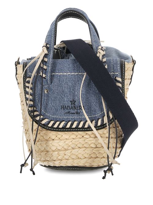 HABANERA HANDBAG IN DENIM AND STRAW CUBA LAB | 6PWHABAD100VAXB999